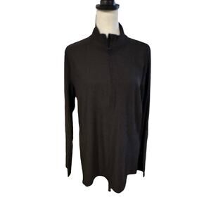 Bit and Brindle 3/4 Zip Black Medium Long Sleeve Pull Over